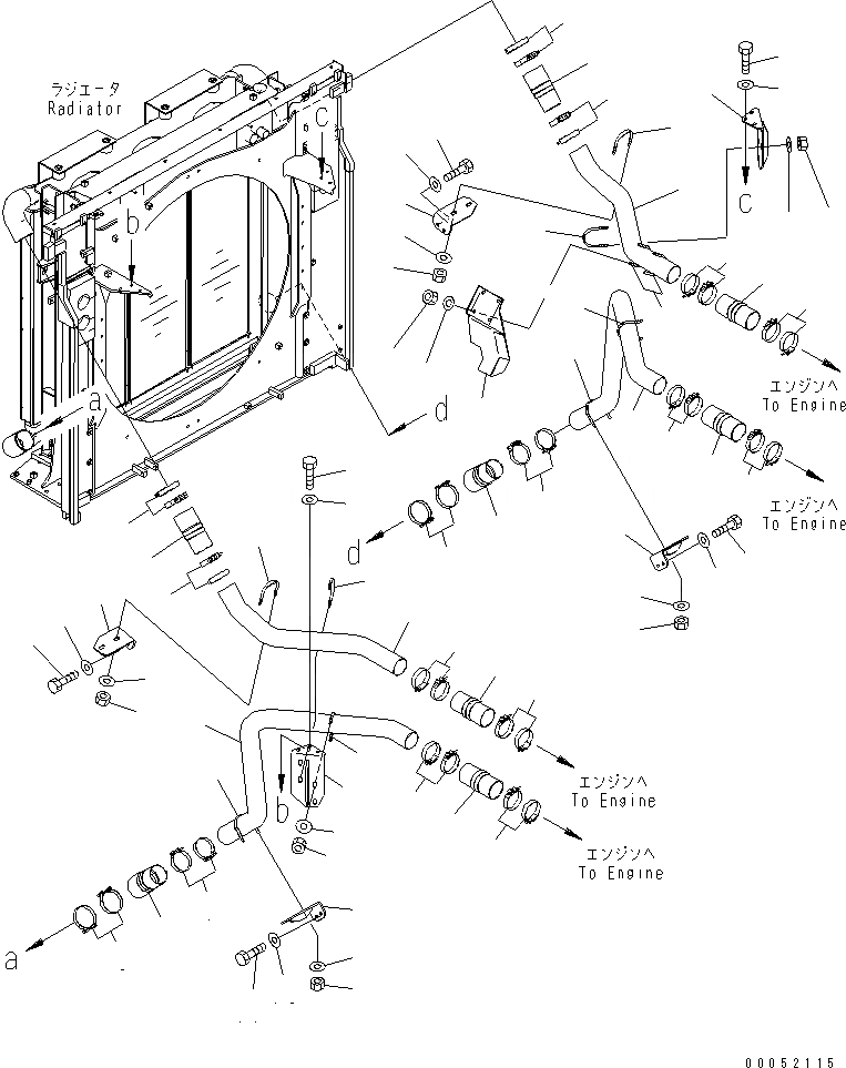 Схема запчастей Komatsu PC2000-8 - ОХЛАЖД-Е (РАДИАТОР) (ТРУБЫ) (ВОЗД.)(№-) СИСТЕМА ОХЛАЖДЕНИЯ