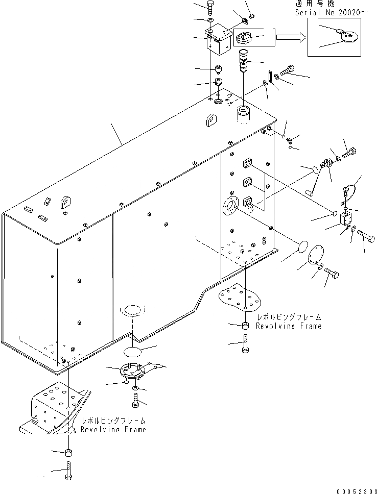 Схема запчастей Komatsu PC2000-8 - ТОПЛИВН. БАК.(№-) ТОПЛИВН. БАК. AND КОМПОНЕНТЫ