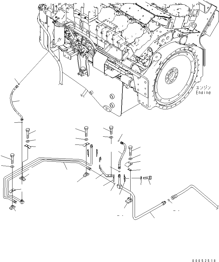 Схема запчастей Komatsu PC2000-8 - ТОПЛИВНАЯ ЛИНИЯ (P.C. ТОПЛИВН. ЛИНИЯ) (ВОЗВРАТ ТОПЛИВА ЛИНИИ) (/)(№-) ТОПЛИВН. БАК. AND КОМПОНЕНТЫ