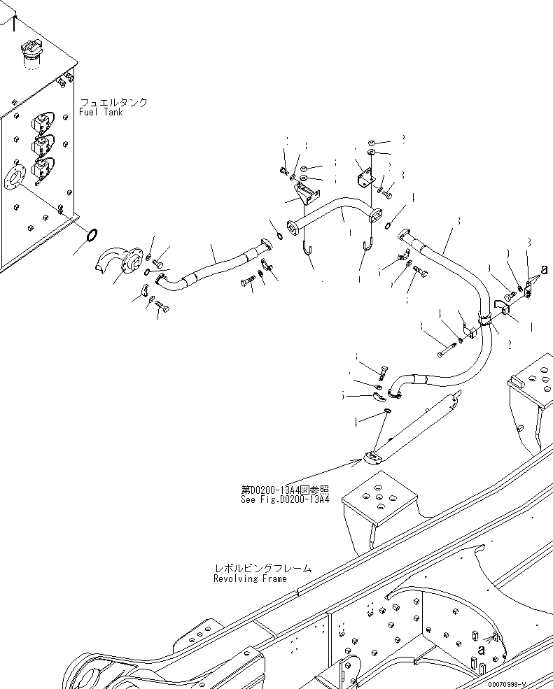 Схема запчастей Komatsu PC2000-8 - ТОПЛИВНАЯ ЛИНИЯ (ТОПЛИВНАЯ ЛИНИЯ) (С БЫСТР. ЗАПРАВ.) (/)(№8-) ТОПЛИВН. БАК. AND КОМПОНЕНТЫ