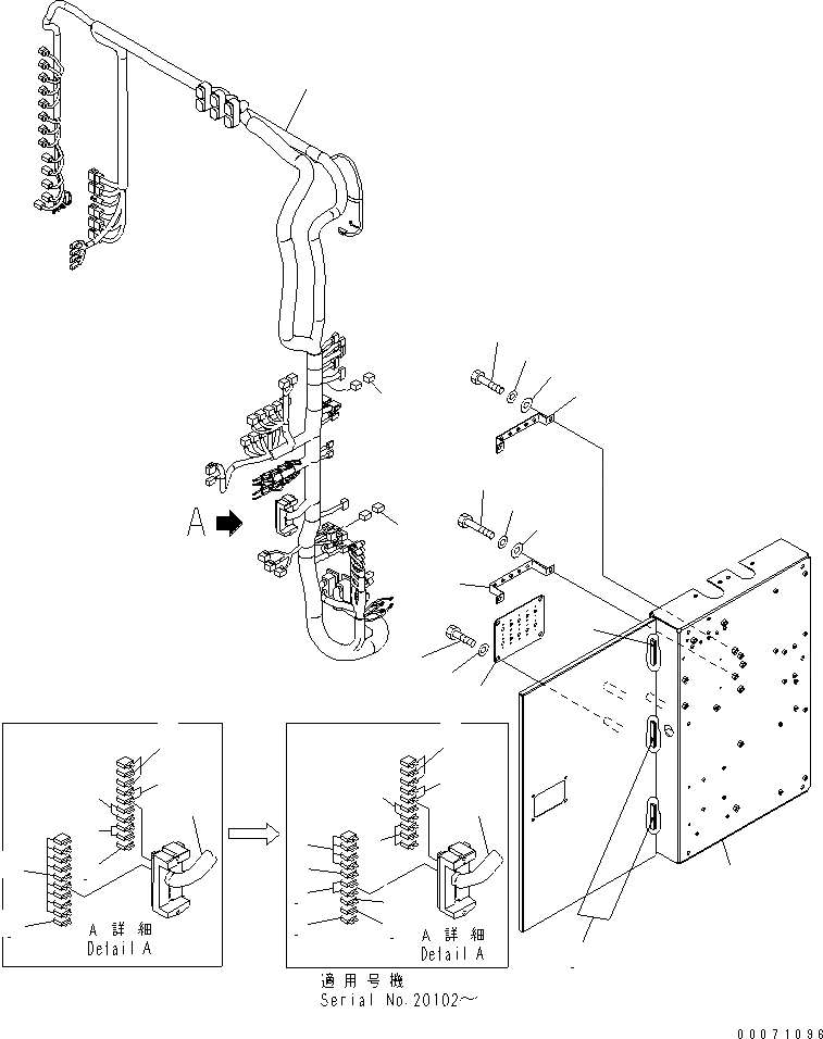 Схема запчастей Komatsu PC2000-8 - ЭЛЕКТРИКА (КАБИНА ОСНОВ.) (Э/ПРОВОДКА И КОРПУС) (С БЫСТР. ЗАПРАВ.)(№8-9) ЭЛЕКТРИКА