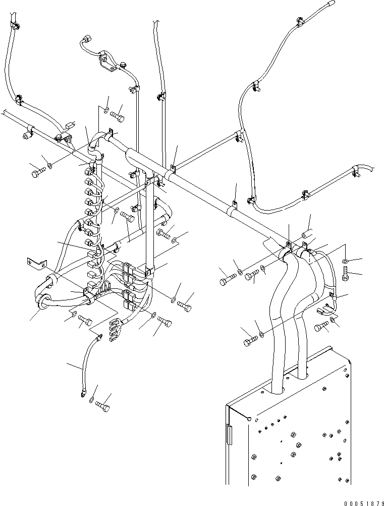 Схема запчастей Komatsu PC2000-8 - ЭЛЕКТРИКА (КАБИНА ОСНОВ.) (Э/ПРОВОДКА) (КРЕПЛЕНИЕ) (КАБИНА )(№-) ЭЛЕКТРИКА