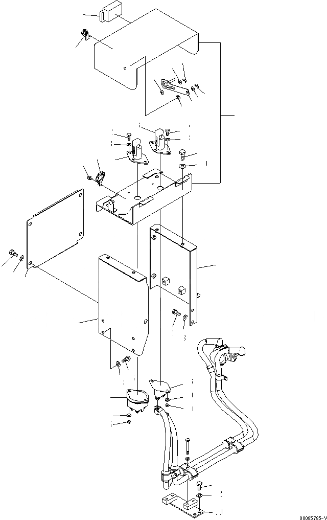 Схема запчастей Komatsu PC2000-8 - ЭЛЕКТРИКА (КАБИНА) (ЛЕВ.) (ISOLATOR)(№-) ЭЛЕКТРИКА