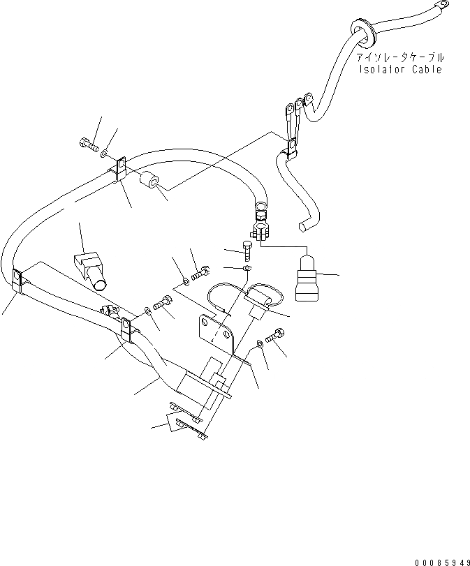 Схема запчастей Komatsu PC2000-8 - ЭЛЕКТРИКА (КАБИНА) (ЛЕВ.) (JUMP START RECEPTACLE)(№-) ЭЛЕКТРИКА