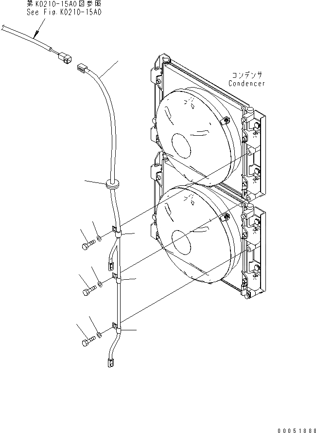 Схема запчастей Komatsu PC2000-8 - ЭЛЕКТРИКА (КАБИНА) (ЛЕВ.) (КОНДЕНСАТОР)(№-) ЭЛЕКТРИКА