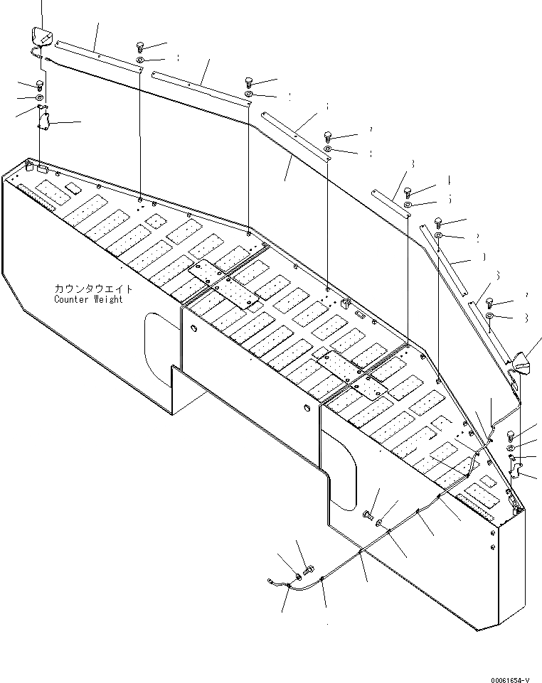 Схема запчастей Komatsu PC2000-8 - BACK ОСВЕЩЕНИЕ(№-8) ЭЛЕКТРИКА