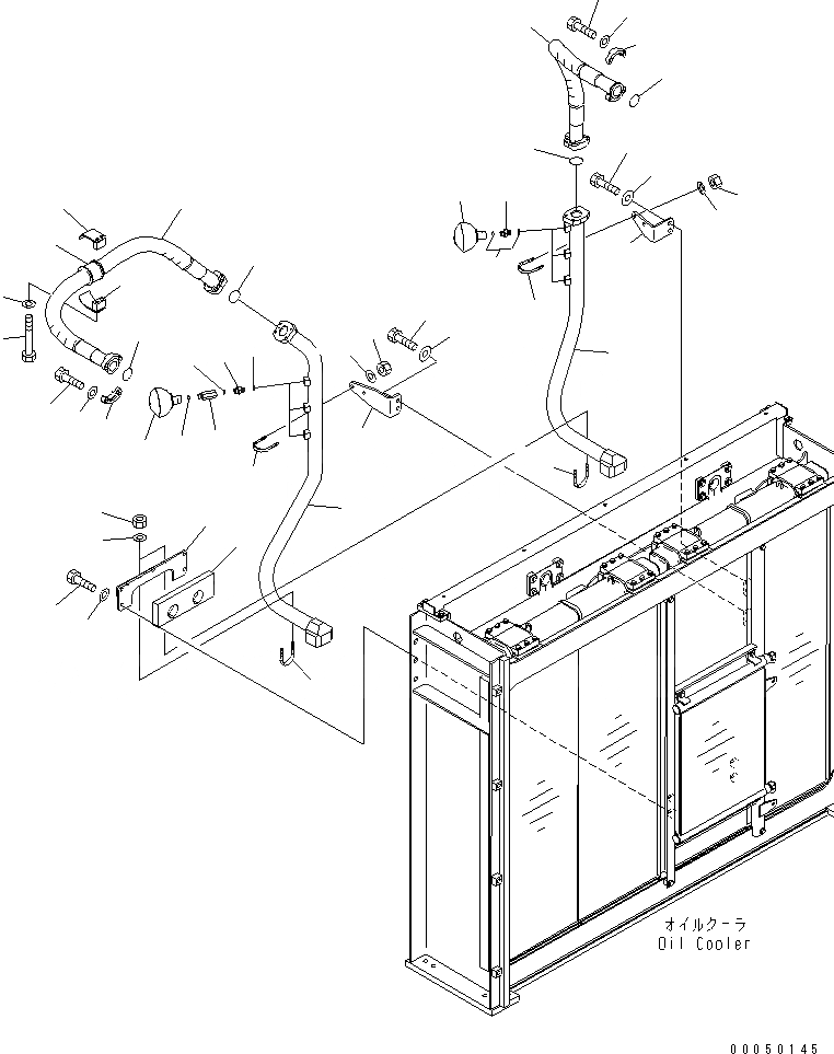 Схема запчастей Komatsu PC2000-8 - ЛИНИИ МАСЛООХЛАДИТЕЛЯ (/)(№-) ГИДРАВЛИКА