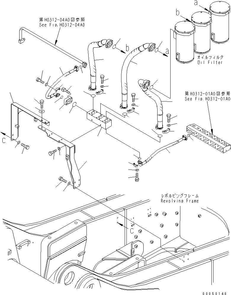 Схема запчастей Komatsu PC2000-8 - ВОЗВРАТНАЯ ЛИНИЯ (ФИЛЬТР.)(№-) ГИДРАВЛИКА