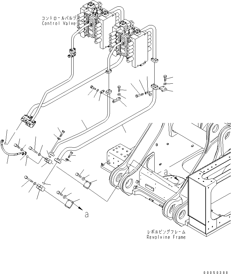 Схема запчастей Komatsu PC2000-8 - ГИДРОЛИНИЯ СТРЕЛЫ (ЛЕВ.)(№-) ГИДРАВЛИКА