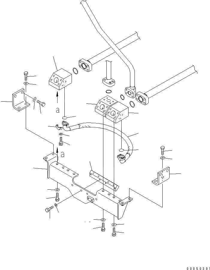 Схема запчастей Komatsu PC2000-8 - РУКОЯТЬ ЛИНИИ (КОРПУС)(№-) ГИДРАВЛИКА