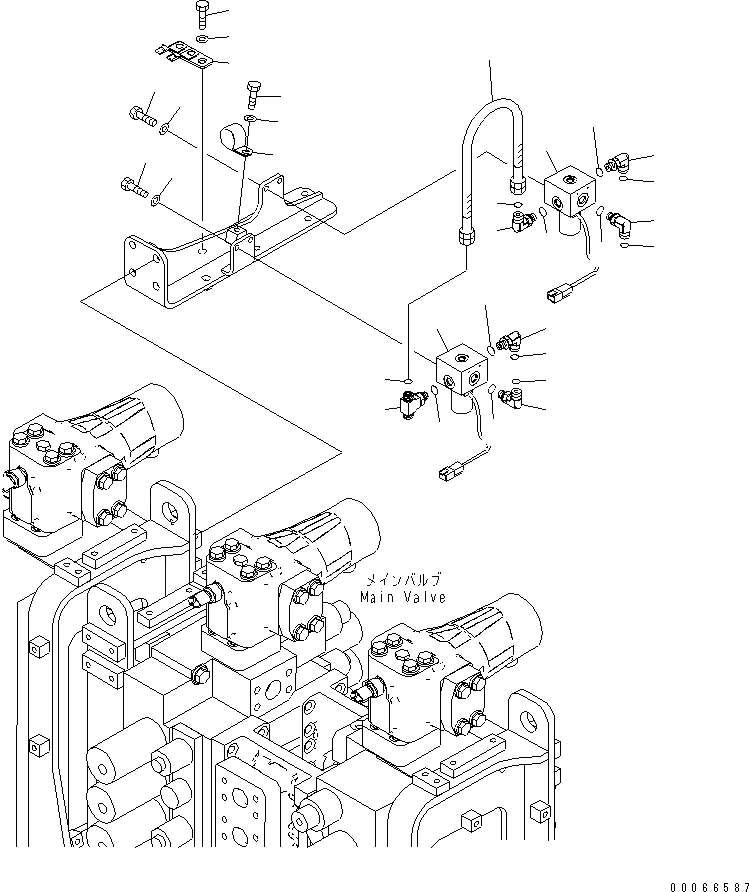 Схема запчастей Komatsu PC2000-8 - СОЛЕНОИДНЫЙ КЛАПАН (КОВШ HI CANCEL СОЛЕНОИДНЫЙ КЛАПАН) (ДЛЯ ПОГРУЗ.)(№-7) ГИДРАВЛИКА