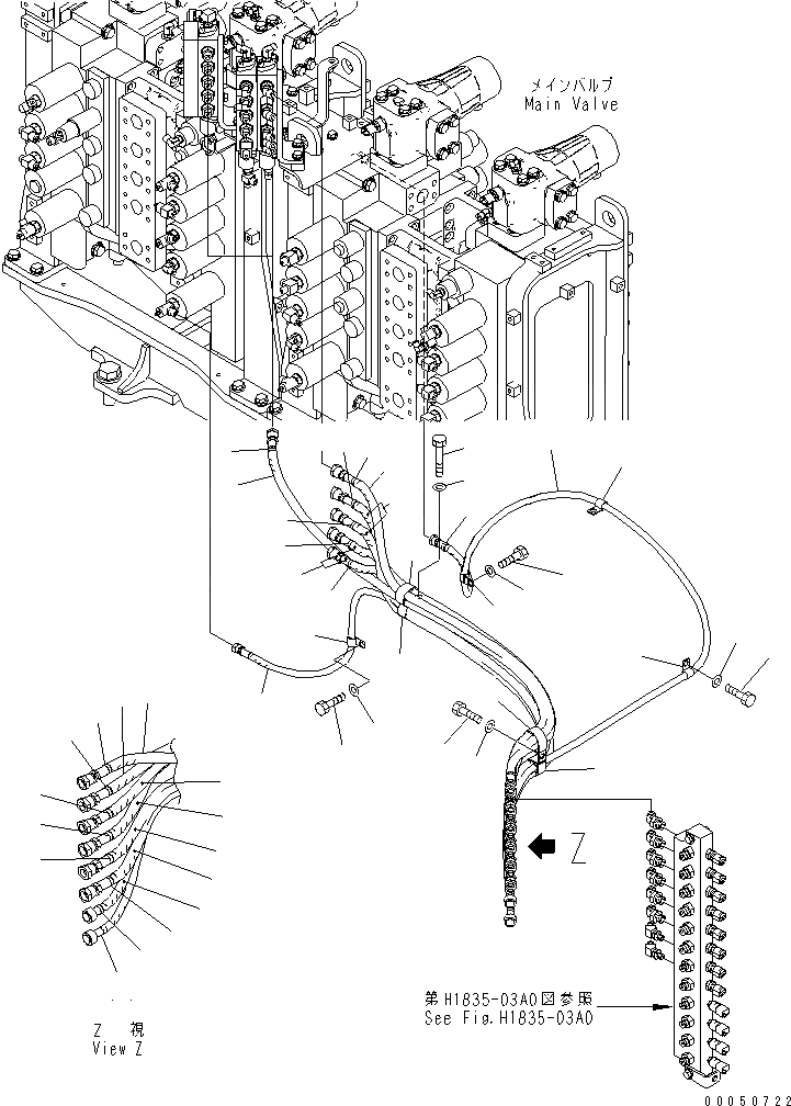 Схема запчастей Komatsu PC2000-8 - PPC ЛИНИЯ СОЕД-Е (ТРУБЫ) (/)(№-) ГИДРАВЛИКА