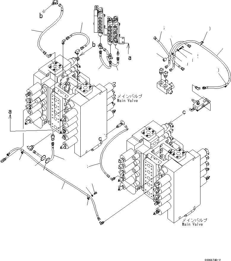 Схема запчастей Komatsu PC2000-8 - ОСНОВН. ЛИНИЯ PPC (ШЛАНГИ) (ДРУГОЕ) (/) (ДЛЯ ПОГРУЗ.)(№-) ГИДРАВЛИКА