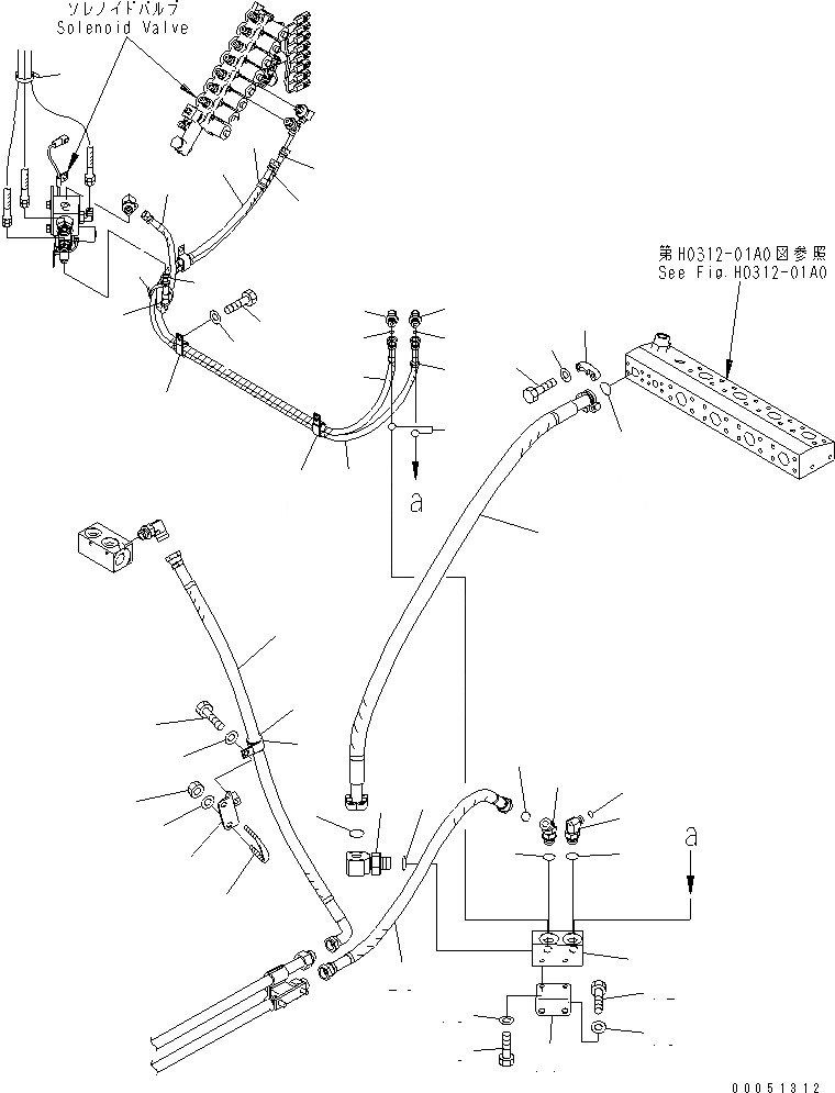 Схема запчастей Komatsu PC2000-8 - PPC НАСОС ВОЗВРАТНАЯ ЛИНИЯ (ШЛАНГИ) (/)(№-9) ГИДРАВЛИКА