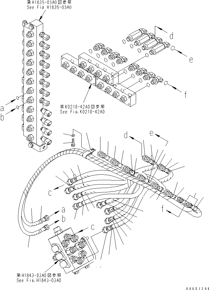 Схема запчастей Komatsu PC2000-8 - РАБОЧАЯ ЛИНИЯ PPCS (ТРУБЫ) (/)(№-) ГИДРАВЛИКА