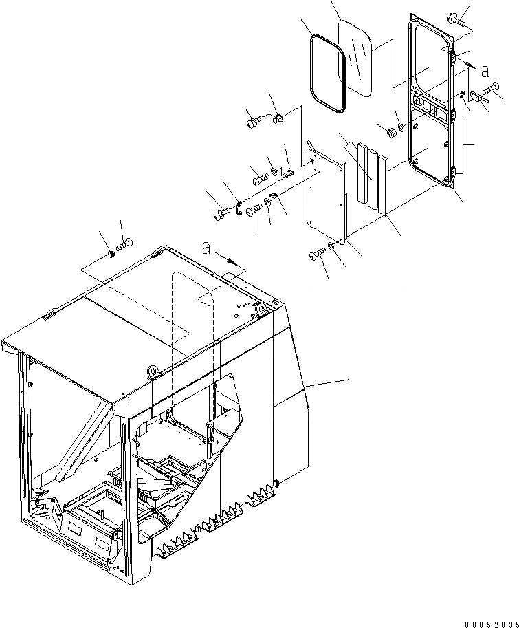 Схема запчастей Komatsu PC2000-8 - КАБИНА (КАБИНА И ДВЕРЬ)(№-9) КАБИНА ОПЕРАТОРА И СИСТЕМА УПРАВЛЕНИЯ