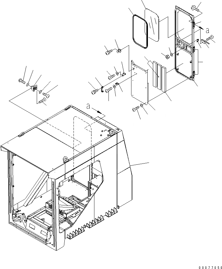 Схема запчастей Komatsu PC2000-8 - КАБИНА (КАБИНА И ДВЕРЬ)(№-) КАБИНА ОПЕРАТОРА И СИСТЕМА УПРАВЛЕНИЯ