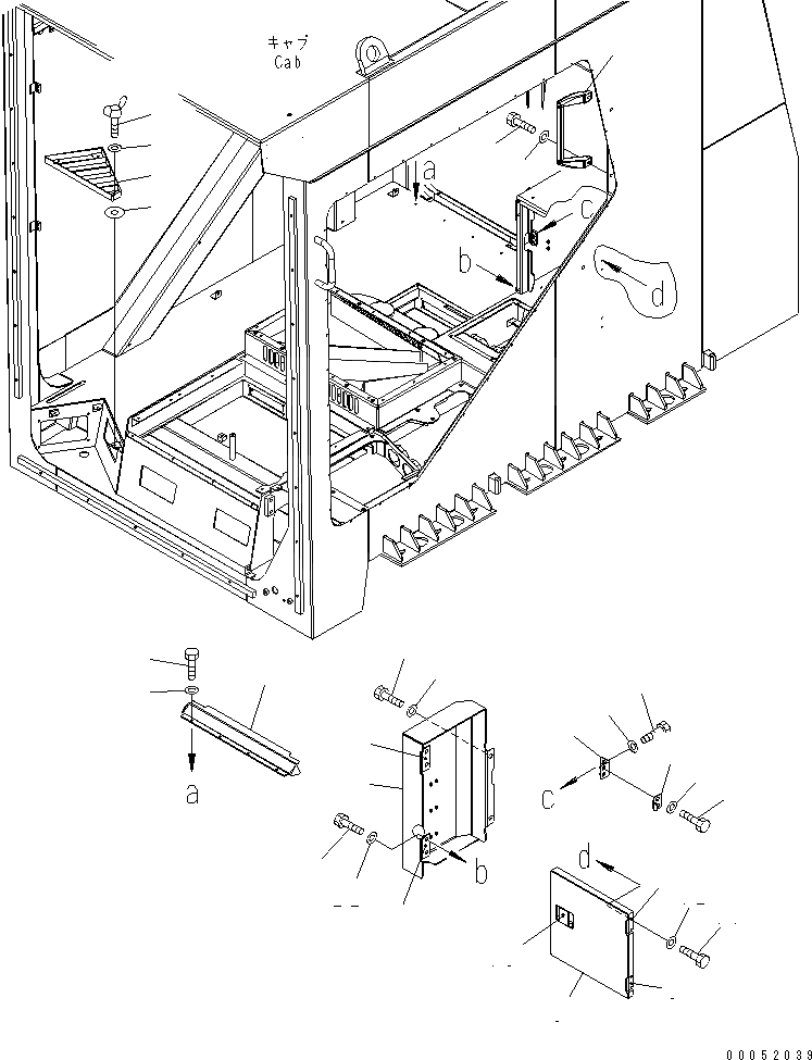 Схема запчастей Komatsu PC2000-8 - КАБИНА (ВНУТР. АКСЕССУАРЫ)(№-) КАБИНА ОПЕРАТОРА И СИСТЕМА УПРАВЛЕНИЯ