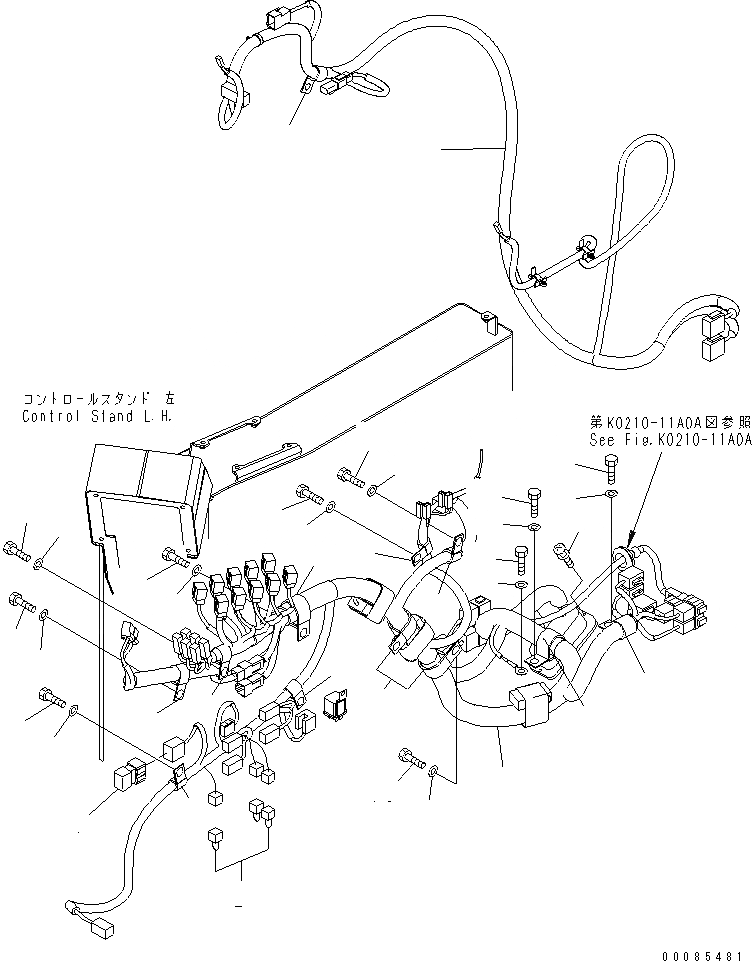 Схема запчастей Komatsu PC2000-8 - КАБИНА (Э/ПРОВОДКА) (КОНСОЛЬ) (ДЛЯ ПОГРУЗ.)(№-) КАБИНА ОПЕРАТОРА И СИСТЕМА УПРАВЛЕНИЯ