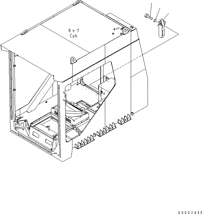 Схема запчастей Komatsu PC2000-8 - КАБИНА (ОГНЕТУШИТЕЛЬ) (АНГЛ.)(№-) КАБИНА ОПЕРАТОРА И СИСТЕМА УПРАВЛЕНИЯ