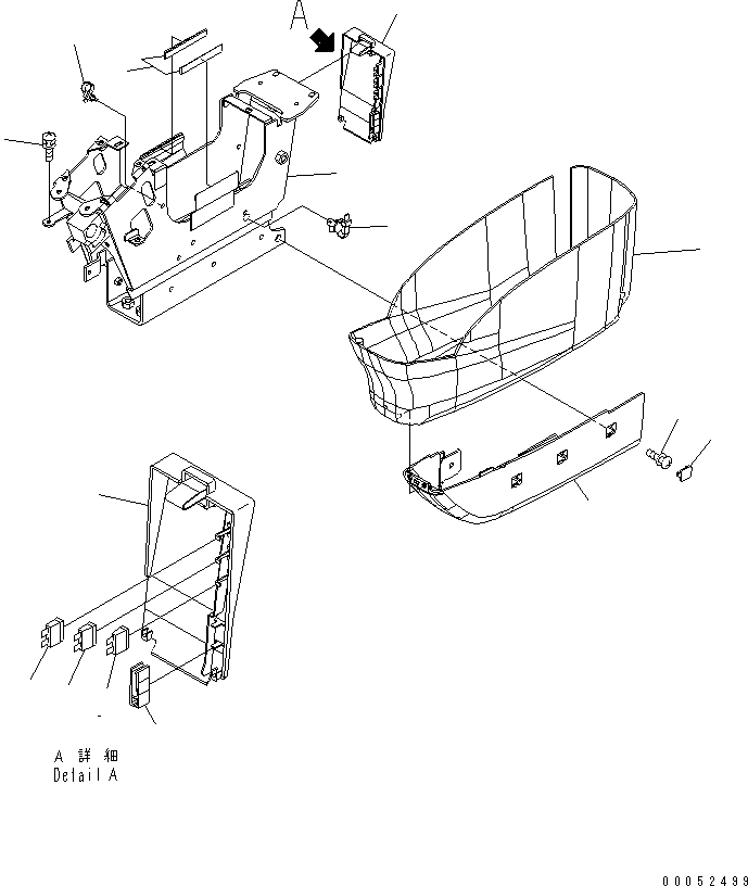 Схема запчастей Komatsu PC2000-8 - КАБИНА (УПРАВЛ-Е СТОЙКА) (КОНСОЛЬ) (НИЖН.) (ЛЕВ.)(№-) КАБИНА ОПЕРАТОРА И СИСТЕМА УПРАВЛЕНИЯ