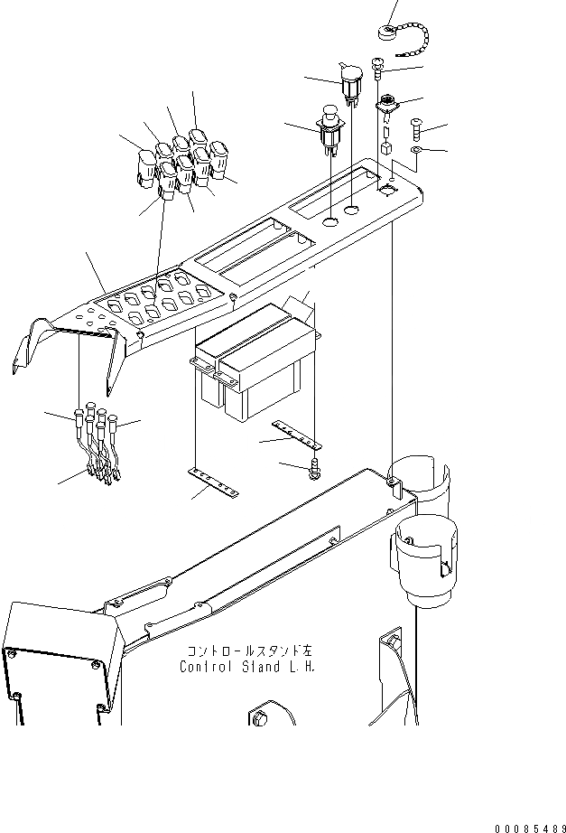 Схема запчастей Komatsu PC2000-8 - КАБИНА (УПРАВЛ-Е СТОЙКА) (ПЕРЕКЛЮЧАТЕЛЬ)(№-) КАБИНА ОПЕРАТОРА И СИСТЕМА УПРАВЛЕНИЯ