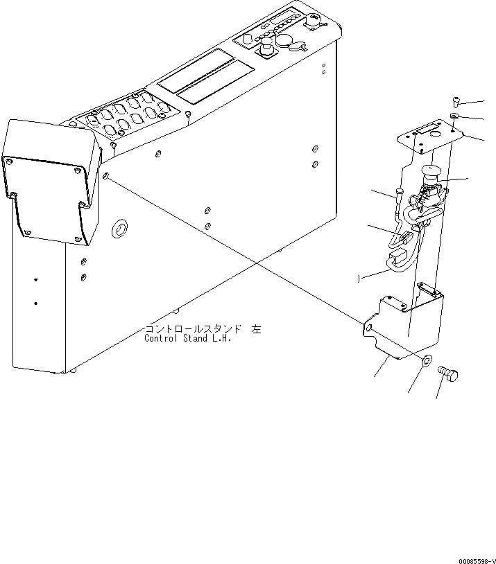 Схема запчастей Komatsu PC2000-8 - КАБИНА (ЭКСТРЕНН. ПЕРЕКЛЮЧАТЕЛЬ)(№-) КАБИНА ОПЕРАТОРА И СИСТЕМА УПРАВЛЕНИЯ