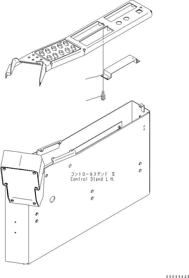 Схема запчастей Komatsu PC2000-8 - КАБИНА (БЕЗ РАДИО)(№-) КАБИНА ОПЕРАТОРА И СИСТЕМА УПРАВЛЕНИЯ