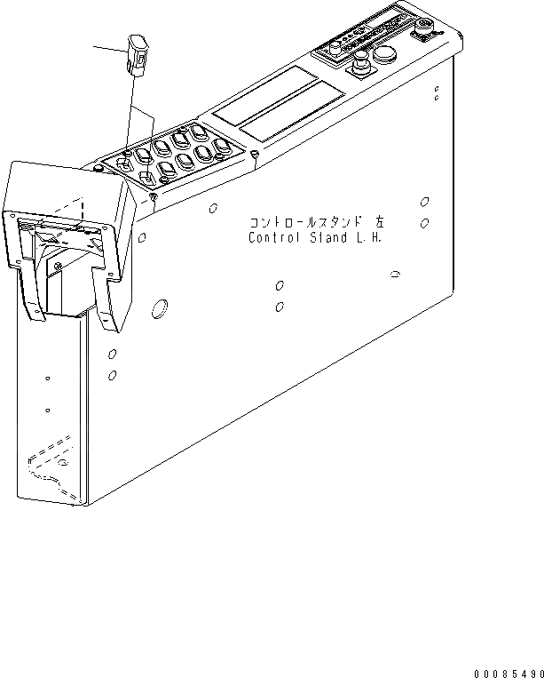 Схема запчастей Komatsu PC2000-8 - КАБИНА (ПЕРЕКЛЮЧАТЕЛЬ COVER)(№-) КАБИНА ОПЕРАТОРА И СИСТЕМА УПРАВЛЕНИЯ