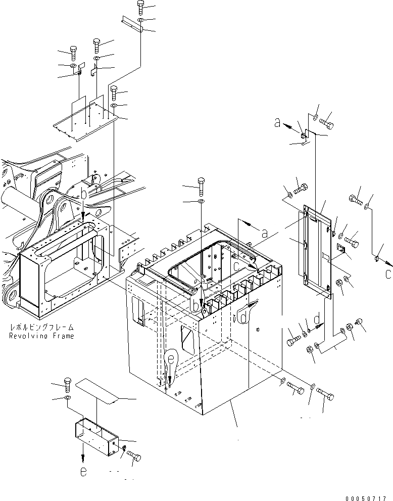 Схема запчастей Komatsu PC2000-8 - КАБИНА КРЕПЛЕНИЕ (ОСНОВ.)(№-) КАБИНА ОПЕРАТОРА И СИСТЕМА УПРАВЛЕНИЯ