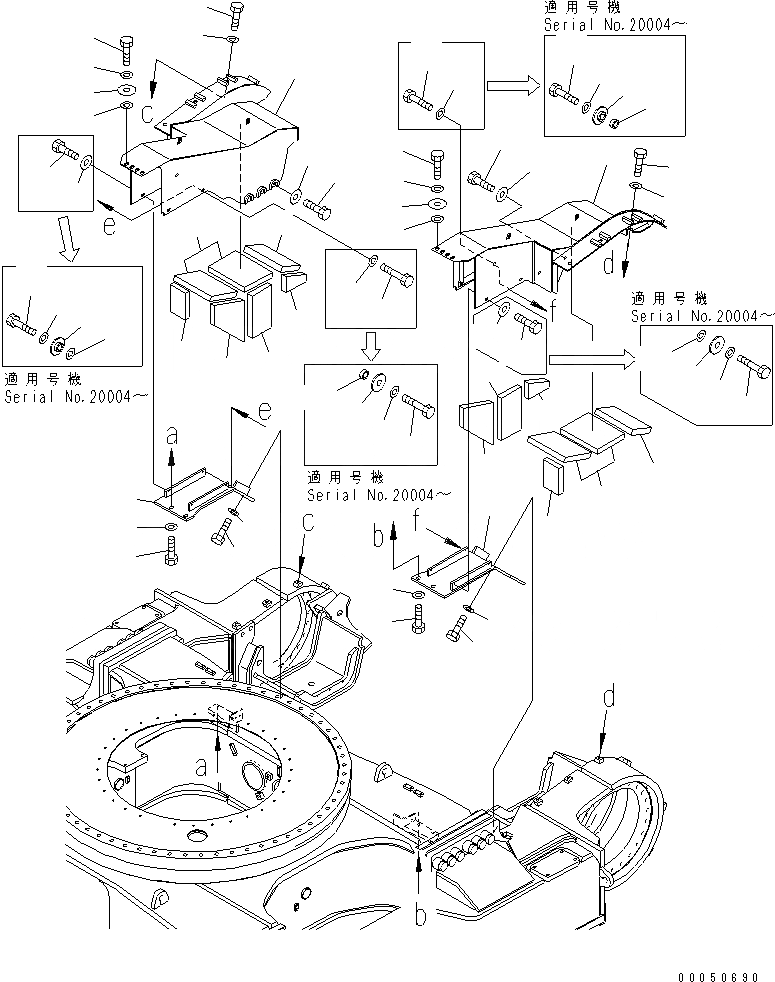 Схема запчастей Komatsu PC2000-8 - МОТОР ХОДА COVER(№-) ХОДОВАЯ