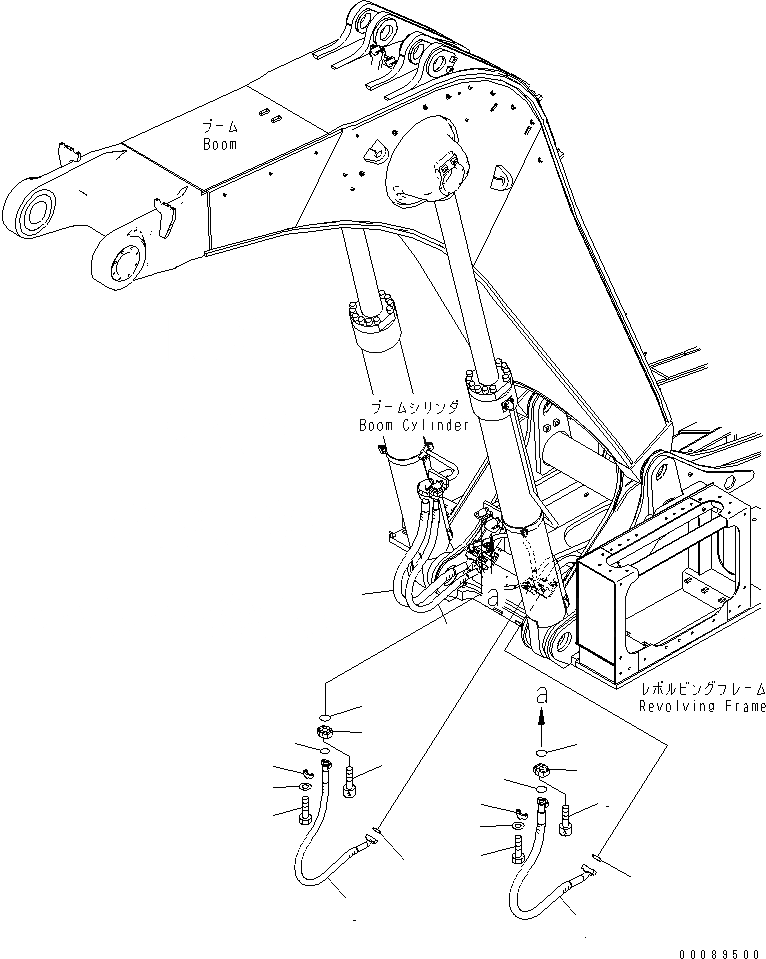 Схема запчастей Komatsu PC2000-8 - ЦИЛИНДР СТРЕЛЫ (ДЛЯ ЭКСКАВАТ.)(№9-) РАБОЧЕЕ ОБОРУДОВАНИЕ