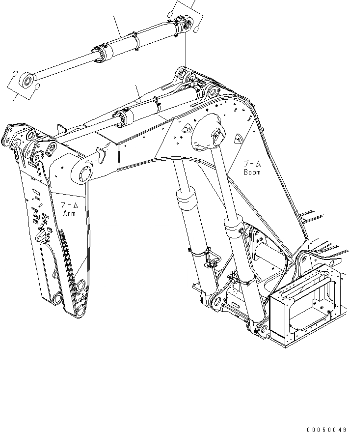 Схема запчастей Komatsu PC2000-8 - ЦИЛИНДР РУКОЯТИ(ДЛЯ ЭКСКАВАТ.)(№-) РАБОЧЕЕ ОБОРУДОВАНИЕ