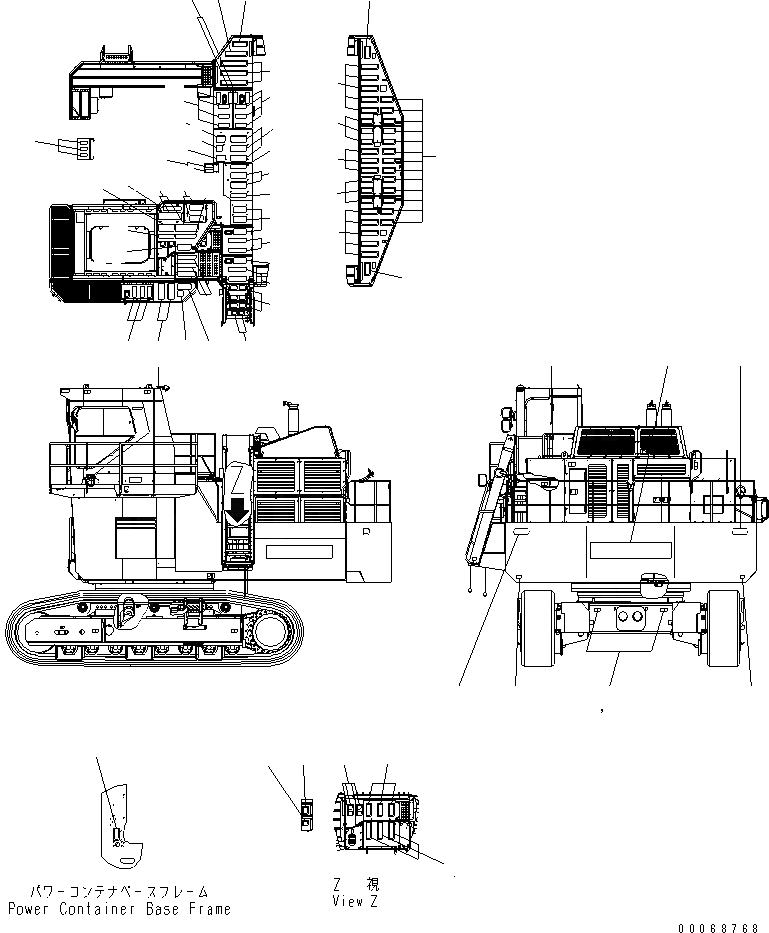 Схема запчастей Komatsu PC2000-8 - МАРКИРОВКА (ANTI SLIP) (ДЛЯ ПОГРУЗ.) (АНГЛ.)(№-) МАРКИРОВКА