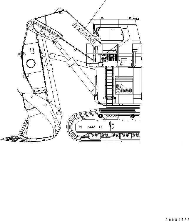 Схема запчастей Komatsu PC2000-8 - МАРКИРОВКА (СТРЕЛА) (ЛОГОТИП) (ДЛЯ ПОГРУЗ.)(№-) МАРКИРОВКА