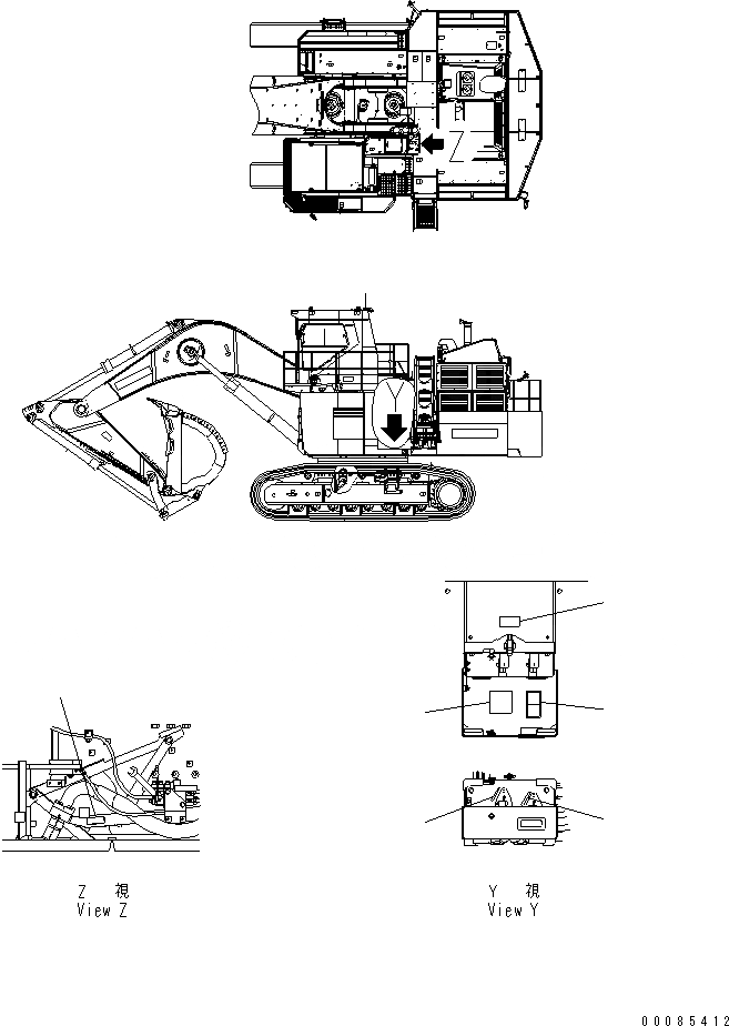 Схема запчастей Komatsu PC2000-8 - ПЛАСТИНА (ТОПЛИВН. БЫСТР. ЗАПРАВ.) (ИЗОЛЯТОР АККУМУЛЯТОРОВ)(№-) МАРКИРОВКА