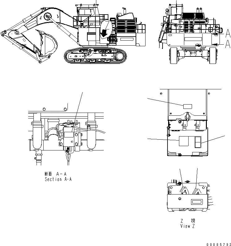 Схема запчастей Komatsu PC2000-8 - ПЛАСТИНА (SERVICE ЦЕНТР. ПОЛН. ОПЦ.) (/)(№-) МАРКИРОВКА