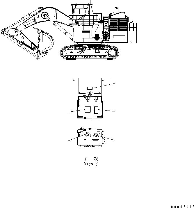 Схема запчастей Komatsu PC2000-8 - ПЛАСТИНА (SERVICE ЦЕНТР.) (ИЗОЛЯТОР АККУМУЛЯТОРОВ)(№-) МАРКИРОВКА