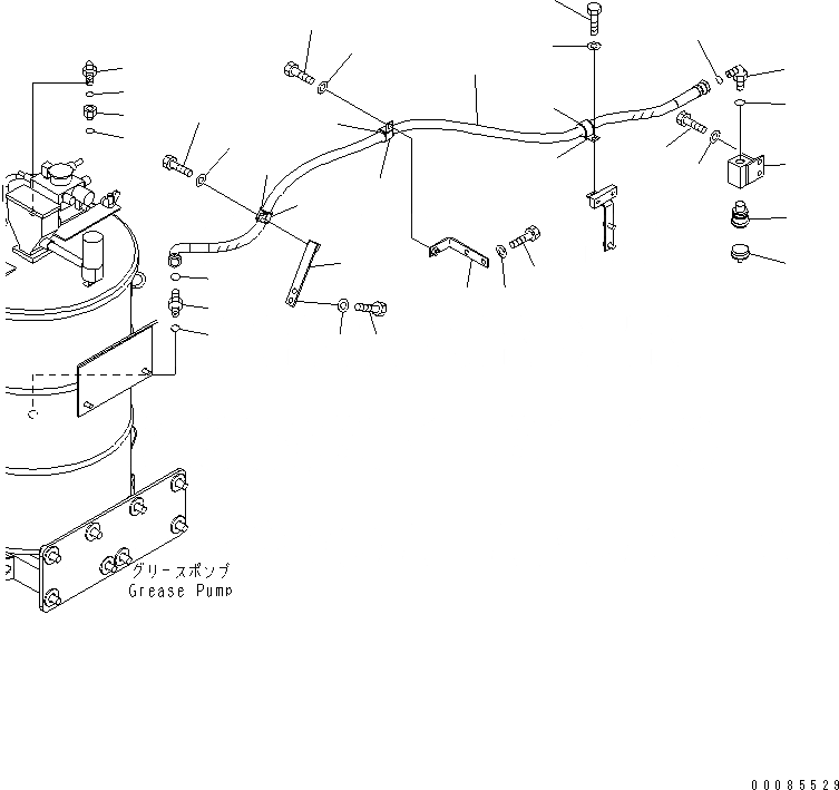 Схема запчастей Komatsu PC2000-8 - НАСОС СМАЗКИ (REFILL ТРУБЫ)(№-) РАЗНОЕ