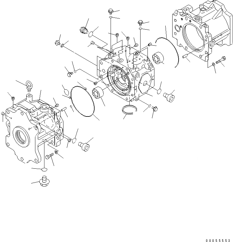 Схема запчастей Komatsu PC2000-8 - ОСНОВН. НАСОС (/8)(№-) ОСНОВН. КОМПОНЕНТЫ И РЕМКОМПЛЕКТЫ