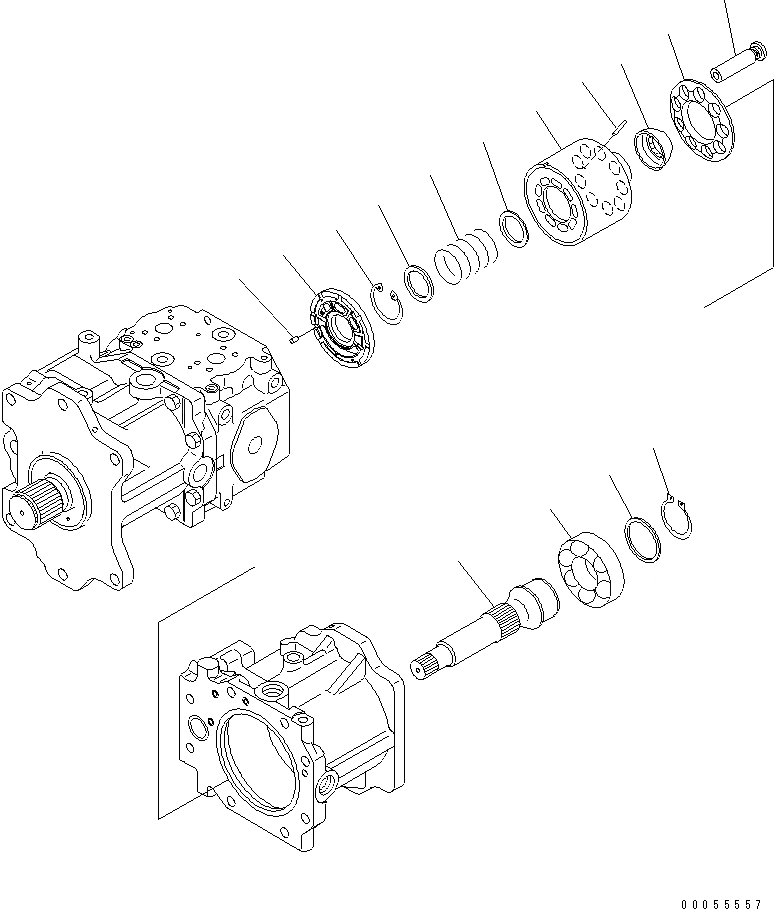 Схема запчастей Komatsu PC2000-8 - ОСНОВН. НАСОС (/8)(№-) ОСНОВН. КОМПОНЕНТЫ И РЕМКОМПЛЕКТЫ