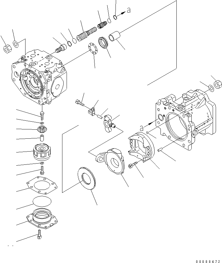 Схема запчастей Komatsu PC2000-8 - ОСНОВН. НАСОС (/8)(№-) ОСНОВН. КОМПОНЕНТЫ И РЕМКОМПЛЕКТЫ