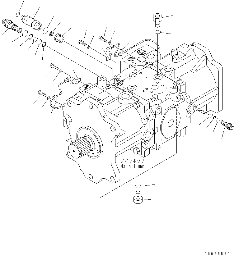 Схема запчастей Komatsu PC2000-8 - ОСНОВН. НАСОС (8/8)(№-) ОСНОВН. КОМПОНЕНТЫ И РЕМКОМПЛЕКТЫ