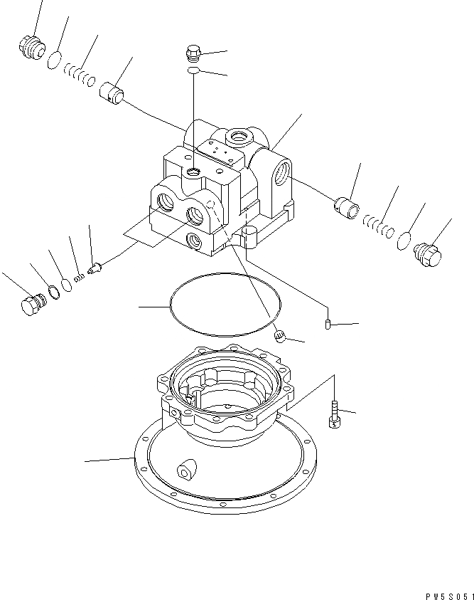 Схема запчастей Komatsu PC2000-8 - МОТОР ПОВОРОТА (/)(№-) ОСНОВН. КОМПОНЕНТЫ И РЕМКОМПЛЕКТЫ