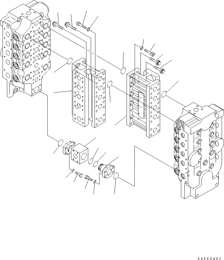 Схема запчастей Komatsu PC2000-8 - ОСНОВН. КЛАПАН (ПОГРУЗ.) (9/9) (ЛЕВ.)(№-) ОСНОВН. КОМПОНЕНТЫ И РЕМКОМПЛЕКТЫ