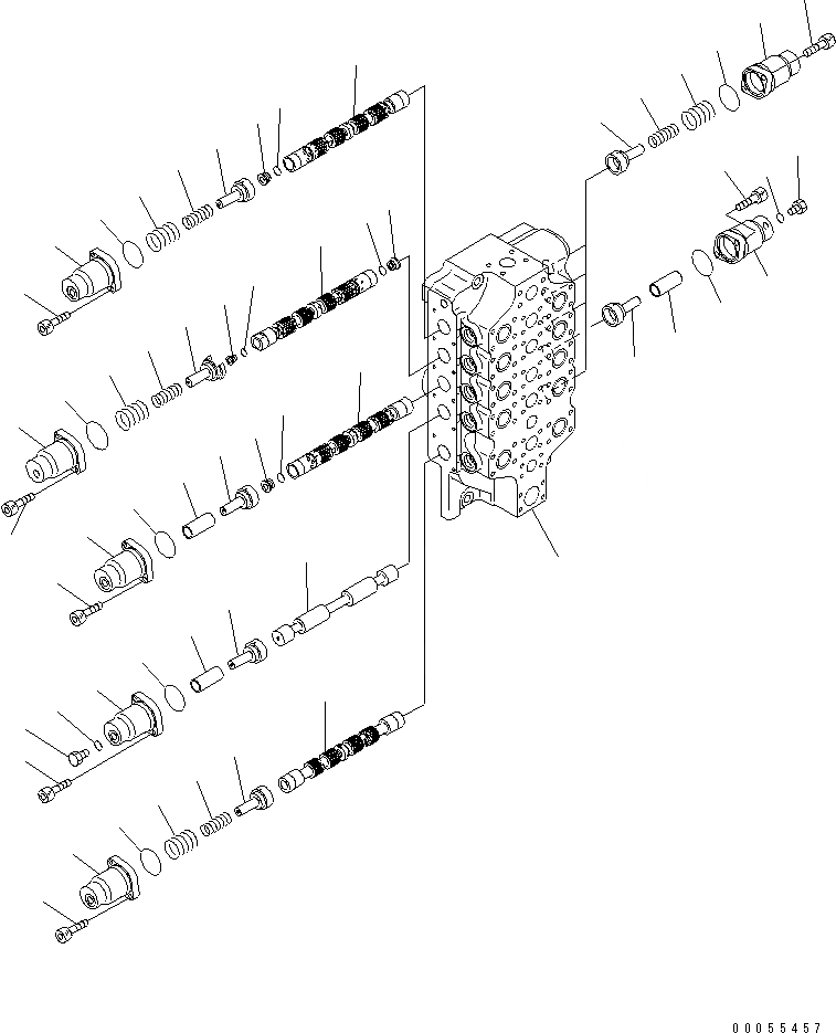 Схема запчастей Komatsu PC2000-8 - ОСНОВН. КЛАПАН (/9) (ПРАВ.)(№-) ОСНОВН. КОМПОНЕНТЫ И РЕМКОМПЛЕКТЫ