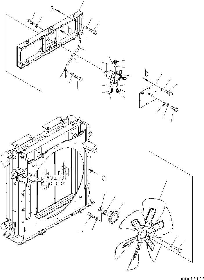 Схема запчастей Komatsu PC2000-8 - ОХЛАЖД-Е (РАДИАТОР) (МОТОР И ВЕНТИЛЯТОР)(№-) СИСТЕМА ОХЛАЖДЕНИЯ