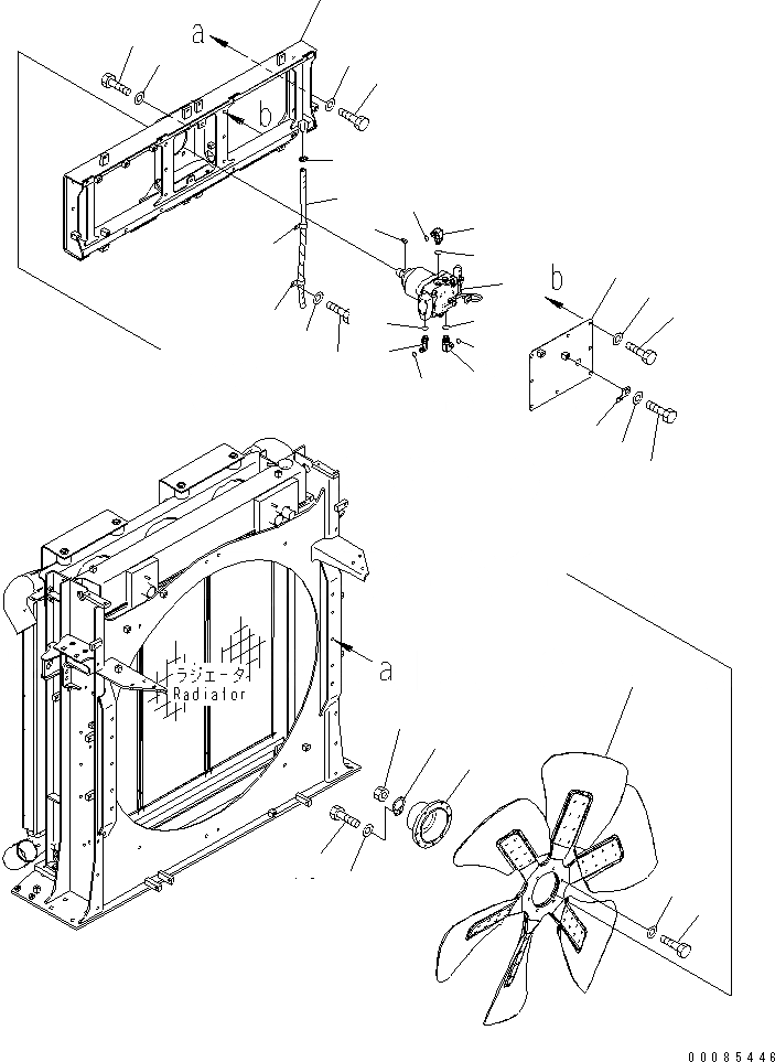 Схема запчастей Komatsu PC2000-8 - ОХЛАЖД-Е (РАДИАТОР) (МОТОР И ВЕНТИЛЯТОР)(№-) СИСТЕМА ОХЛАЖДЕНИЯ