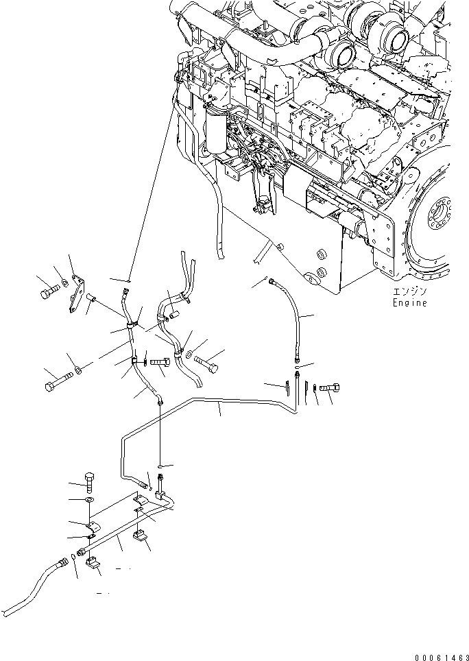 Схема запчастей Komatsu PC2000-8 - ТОПЛИВНАЯ ЛИНИЯ (P.C. ТОПЛИВН. ЛИНИЯ) (ТОПЛИВН. SPILL ЛИНИИ) (ДЛЯ ДОПОЛН. ФИЛЬТР.)(№-) ТОПЛИВН. БАК. AND КОМПОНЕНТЫ