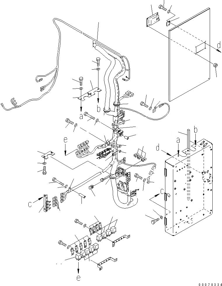 Схема запчастей Komatsu PC2000-8 - ЭЛЕКТРИКА (КАБИНА ОСНОВ.) (КОРПУС) (КРЕПЛЕНИЕ И УПЛОТНЕНИЯ) (ДЛЯ ГИДРАВЛ ЛЕСТНИЦА)(№7-9) ЭЛЕКТРИКА